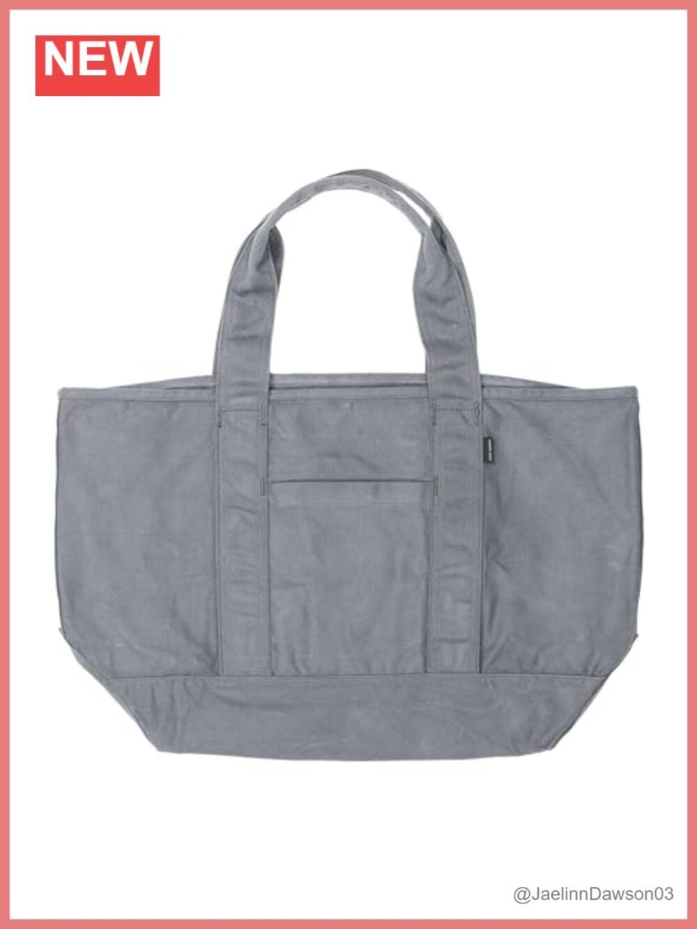 Waxed Canvas Tote Bag Large Cotton Reusable Grocery Bag
